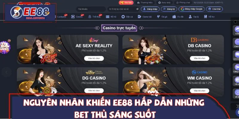 Nguyên nhân khiến EE88 hấp dẫn những bet thủ sáng suốt